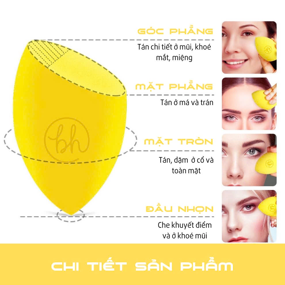  Miếng Mút Tán Nền BH Cosmetics Foundation Blender BHM003